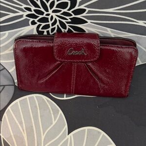 Coach Burgundy Leather Wallet